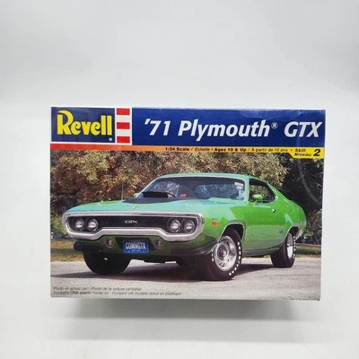 UH Revell 1/24 1971 '71 Plymouth GTX Model Car Kit 85-2166 Sealed New *READ DESC - Image 1 of 4