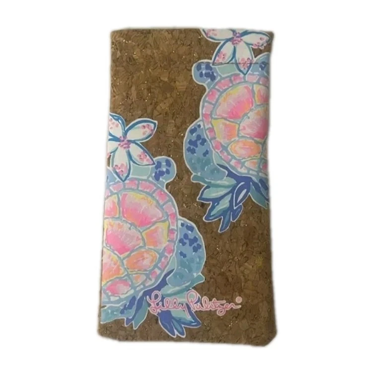 Lilly Pulitzer 2021 GWP Cork Sunglass Case Sea Glass Aqua Rainforest Retreat