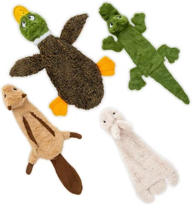 Best Pet Supplies 2-In-1 Stuffless Squeaky Dog Toys with Soft, Durable Fabric fo - Picture 1 of 21