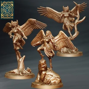 Snow Harpies (x3)/Ice Elves/TTRPG/Wargaming/Dungeons and Dragons - Picture 1 of 1