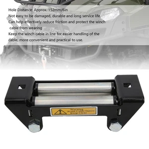 ⁺Car Side By Side Winch Roller Fairlead 152mm/6in Iron Zinc Plated Maintenance - Picture 1 of 24