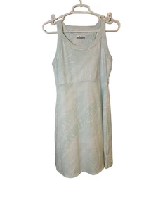 Vestido para mujer Columbia con halter estampado de hojas blancas y turquesa claro XS - Imagen 1 de 7