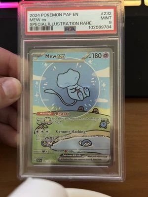 Paldean Fates Bubble Mew EX #232 PSA 9 Clean, New Certified - Image 1 of 2