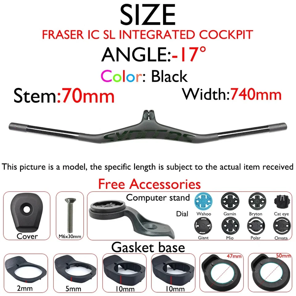 Syncros Carbon MTB Handlebar Stem Combo -8°/-17°/-25° Integrated Lightweight - Image 1 of 4