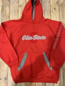 Vintage 90er Starter Herren Lg Spell Out Ohio State University Hoodie Sweatshirt rot - Bild 1 von 13