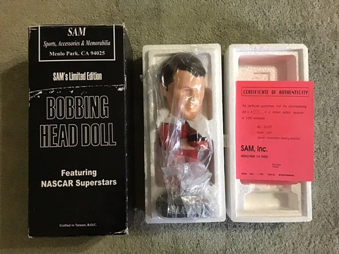 Sams Limited BILL ELLIOTT #94 McDonalds NASCAR 8” Bobble Head Figure #d/3000 NEW Cover