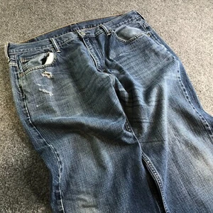 Vintage Levis 569 Jeans Mens 36x30 Blue Loose Skate Baggy Whiskering 100% Cotton - Picture 1 of 12