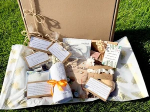Cesta de bienestar caja de regalo ruptura ecológica pensamiento consciente desestresarse relajación - Imagen 1 de 4