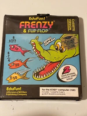 SEALED FRENZY & FLIP FLOP GAME FOR ATARI COMPUTER 16K CASSETTE NEW  RARE AMHC05 - Image 1 of 3