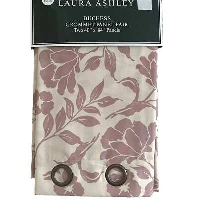 Juego de 2 cortinas florales para ventanas Laura Ashley 40x84 ojal Cottagecore vintage nuevo Foto 1 de 4