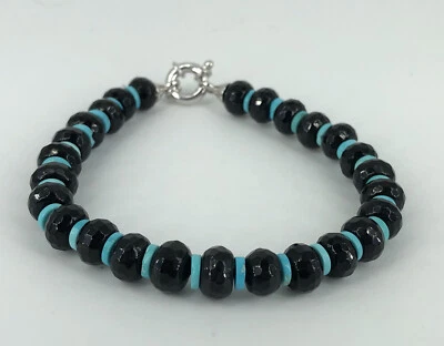 Onyx And Turquoise Natural Bracelet - Image 1 of 4