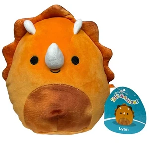 Lyan the Orange Triceratops Dinosaur Squishmallow 7” Plush BNWT  RARE - Picture 1 of 5