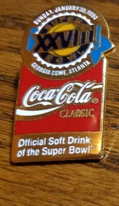 SUPER BOWL XXXVIII ATLANTA GEORGIA JAN. 30,1994 PIN (By NFL & COCA-COLA) - Picture 1 of 3