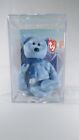  Beanie Babies 1999 Holiday Teddy Bear Plush Toy - Blue with Storage Case