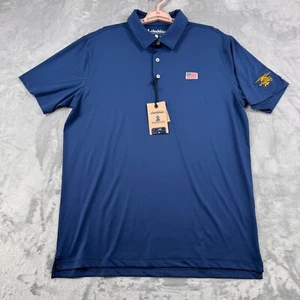 New Chubbies Performance Polo Men's L Blue Custom Legends Invitational USA Flag - Picture 1 of 13