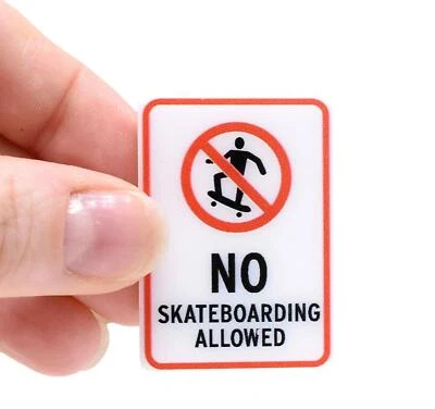 Dolls House No Skateboarding Allowed Sign School Park Playground Warning 1:12 - Image 1 of 4