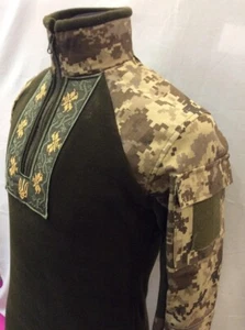 Camisa Bordada Tradición Polar Ucraniano Sorochka Vyshyvanka Tridente Cruz - Imagen 1 de 6