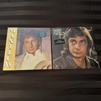 SEALED! Lot of 2 Barry Manilow Vinyl Record AFL1-7044 Arista 4007 LP Album - Image 1 of 4