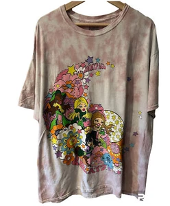 Bratz X Jimmy Paul Unisex 2XL Pink Tie-Dye Tee Short Sleeve 90s Retro Y2K Sasha - Picture 1 of 8
