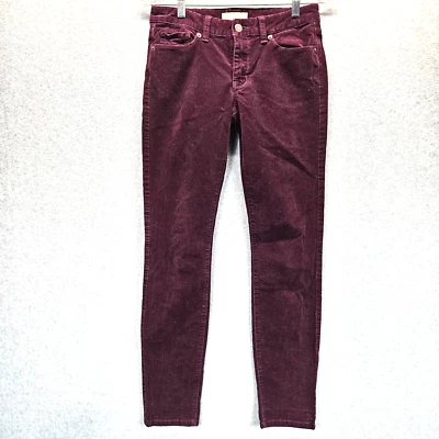 Banana Republic Corduroy Pants Womens 26/2 (28x29) Purple Skinny Stretch Foto 1 de 4