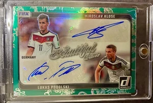 Panini Donruss Beautiful Game Miroslav Klose / Lukas Podolski Dual Autograph 3/5 - Picture 1 of 2