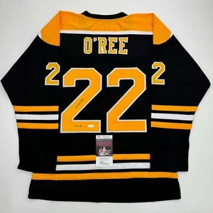 Autographed/Signed Willie O'Ree "HOF 2018" Boston Black Hockey Jersey JSA COA - Picture 1 of 4