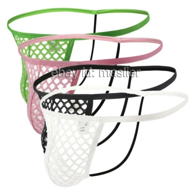 Men's String Micro Breathable Reticulation Bikini G-Strings Thong Underwear - Image 1 of 4