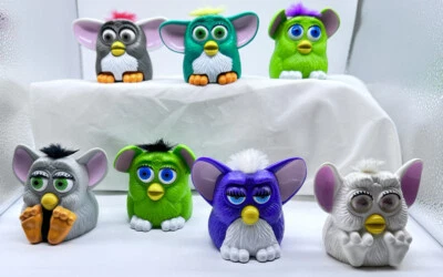 FURBY Toy Figurines McDonalds  Happy Meal Toys 1998 Lot of 7 No Duplicates - Image 1 of 4