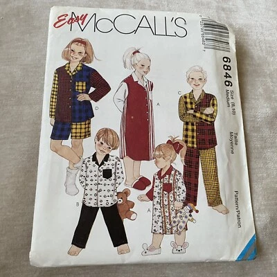 McCall’s Sewing Pattern Children Boys Girls Nightshirt Pajamas New Uncut - Image 1 of 3