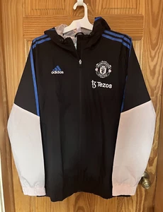 Adidas Manchester United 22 gewebte Kapuzenjacke Herren Größe Large HT4288 - Bild 1 von 11