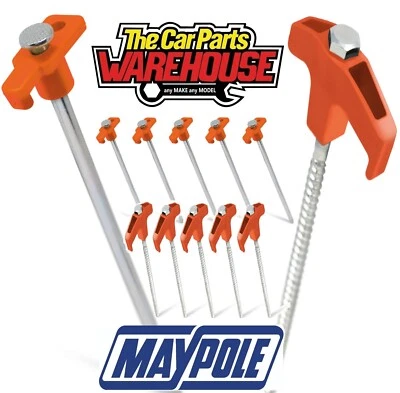 MAYPOLE Hard Gound Schwerlast Zelt Hering Pfahl Heringe KORKENZIEHER ROCK SCREW Metall Camping