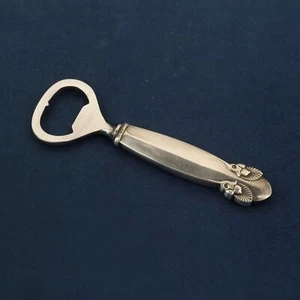 Georg Jensen Bittersweet Sterling Silver/Stainless Bottle Opener - Free Ship USA - Picture 1 of 7