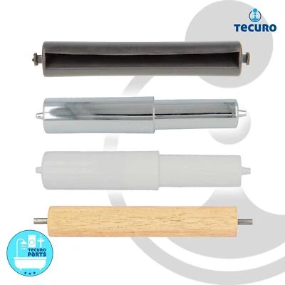 tecuro Rotolo di ricambio per porta carta igienica con larghezza rotolo 118 mm - bianco cromo nero