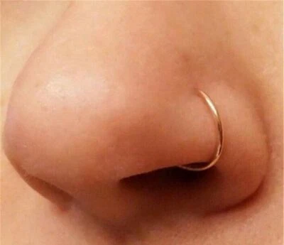 Paquete de 4 anillos de nariz indios Nath enchapados en oro regalo de San Valentín unisex nariz oreja prendedor Foto 1 de 4