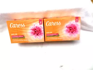 Caress Beauty Bar Soap For Silky, Soft Skin Daily Silk Floral Oil Essence 8 Bar - Picture 1 of 4