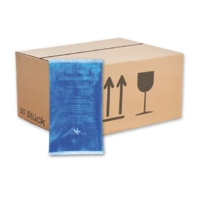 KK HYGIENE 50 x KK Warm-Kalt Kompressen 16x9 cm Kühlkissen Kühlkompresse Eis Gelkompresse