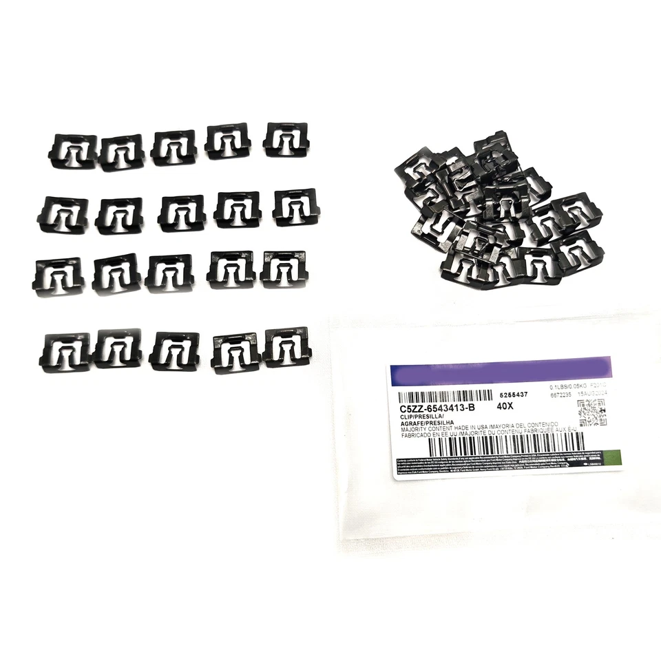 40X Windshield Rear Window Reveal Molding Trim Clips for Ford Mustang 1965-93 - Imagem 1 de 4