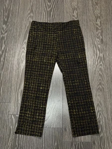 Womens Prada Designer Abstract Houndstooth Print Pants Formal Trousers Size 42 - Picture 1 of 20