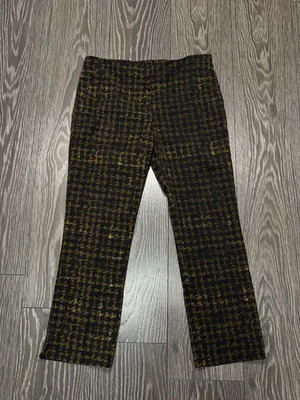 Womens Prada Designer Abstract Houndstooth Print Pants Formal Trousers Size 42 - Image 1 of 4