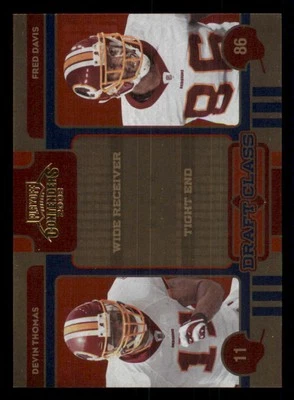 2008 Playoff Contenders Draft Class #34 Devin Thomas/Fred Davis /500 - Image 1 of 2