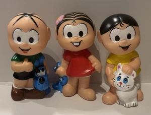 "Juego de 3 figuras de muñeca de vinilo de 7"" Turma Da Monica Monicas Gang tal cual" - Imagen 1 de 24