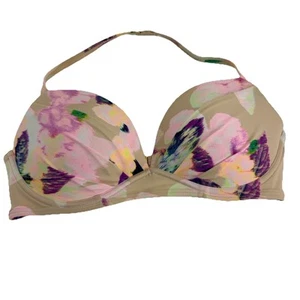 Victoria's Secret Badeanzug Push Up Top Gr. 36C Coquette zierlich Blumen neutral - Bild 1 von 6