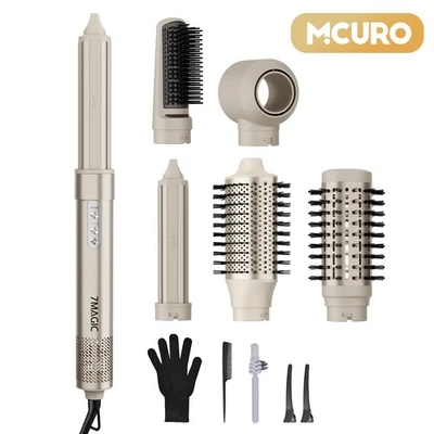  6 in1 Multi Hair Styler Hot Air Brush Hair Dryer with Curling Iron 110,000 RPM - Image 1 of 4