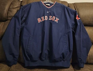 Vintage Nike Center Swoosh Boston Red Sox Pullover Windbreaker Blau Größe L - Bild 1 von 20