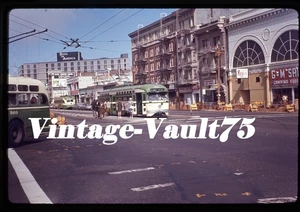 ORIGINAL SLIDE TROLLEY 1019 SFMR MUNI RT-J SAN FRANCISCO CA 1970 - Picture 1 of 1