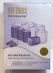 Hot Tools Self-Grip Roller Kit 6 large rollers, 4 medium rollers, 10 clips New - Picture 1 of 2