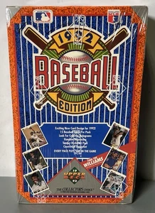 Caja de 36 paquetes de tarjetas de béisbol MLB 1992 "Upper Deck" - SELLADO DE FÁBRICA - Imagen 1 de 6