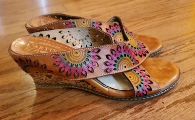 L’ Artiste by Spring Step Womens Enticing Slide Wedge Sandals Shoes Size 40 US 9 - Image 1 of 4