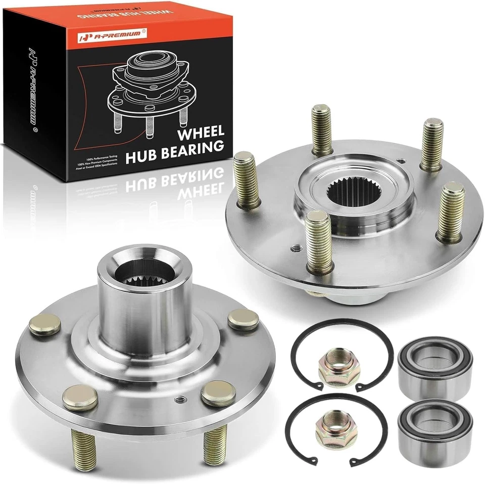 Kit de conjunto de cojinetes de cubo de rueda delantera A-Premium 2x 2006-2015 Honda Civic Si Foto 1 de 1