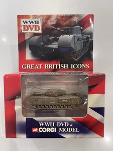 Corgi Great British Icons Churchill Tank & WWII DVD CP90596 Model Tanks - Picture 1 of 4